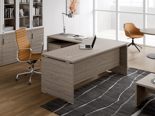 Bureau contemporain en angle ALECTON pas cher
