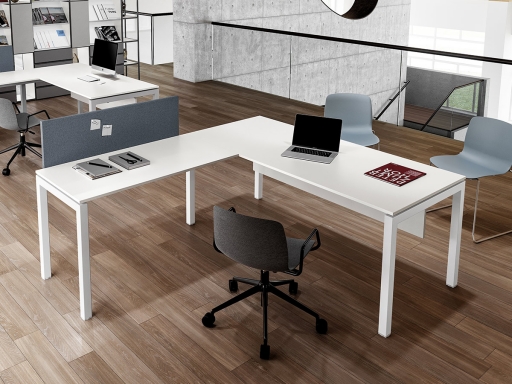 Bureau contemporain en angle RIALTO pas cher