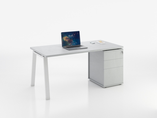 Bureau individuel sur caisson 2 à 4 tiroirs