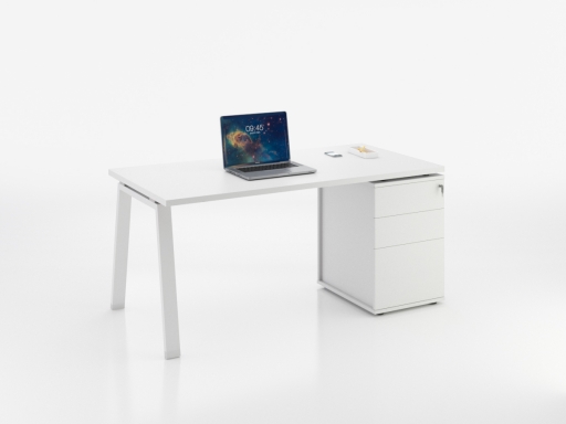 Bureau individuel sur caisson 2 à 4 tiroirs