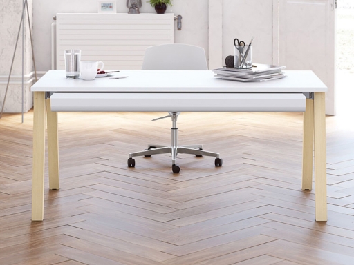 Bureau individuel ARKEN avec piétement bois