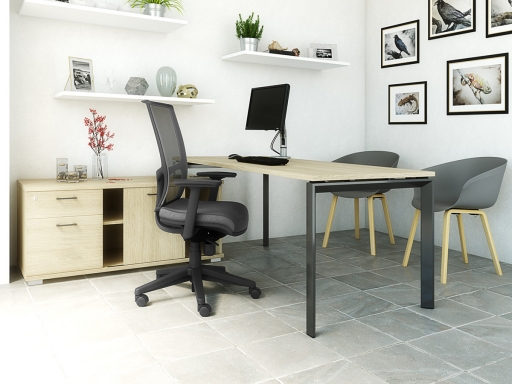 Bureau individuel avec rangement latéral