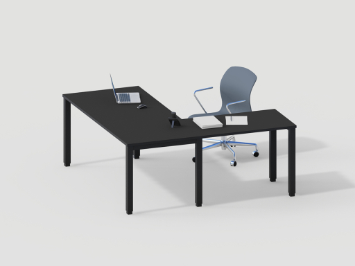 Bureau bois avec retour secrétaire contemporain