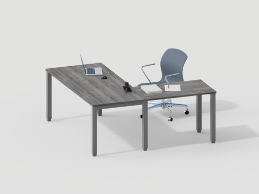 Bureau bois avec retour secrétaire contemporain