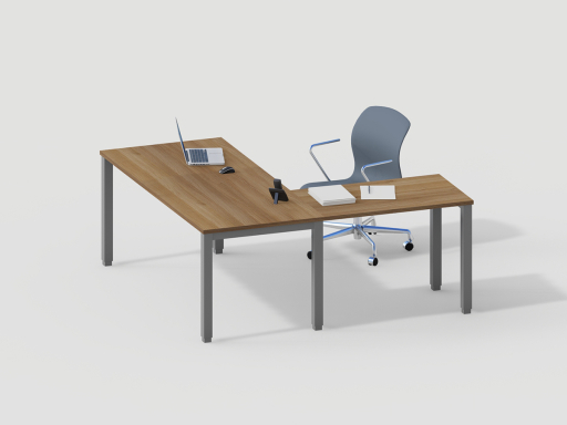 Bureau bois avec retour secrétaire contemporain