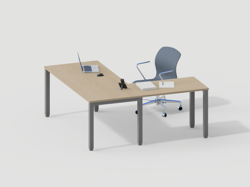 Bureau bois avec retour secrétaire contemporain