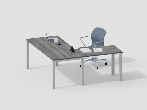 Bureau bois avec retour secrétaire contemporain