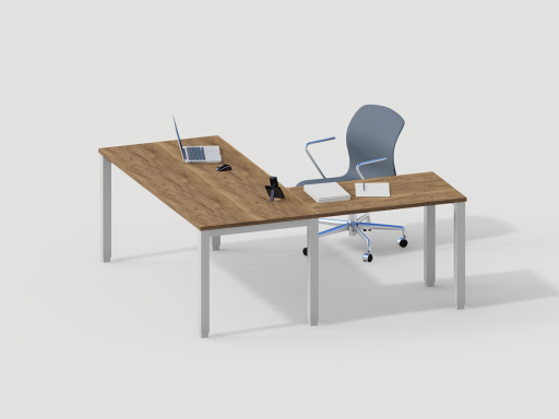 Bureau bois avec retour secrétaire contemporain