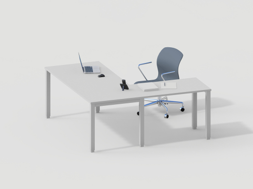 Bureau bois avec retour secrétaire contemporain