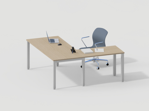 Bureau bois avec retour secrétaire contemporain