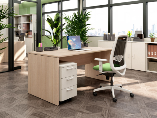 Bureau individuel pieds panneaux en bois mélaminé