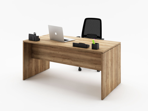 Bureau individuel pieds panneaux en bois mélaminé