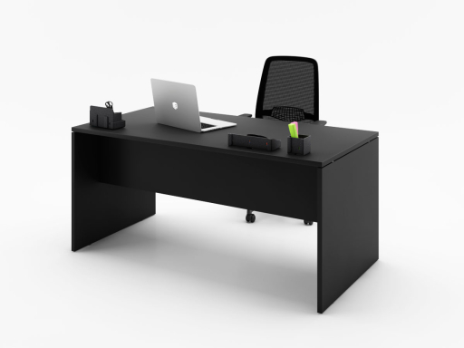 Bureau individuel pieds panneaux en bois mélaminé