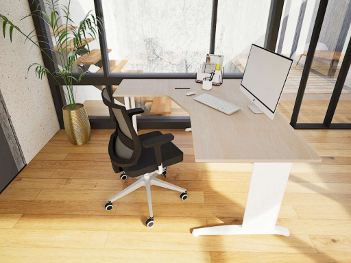 Bureau compact d'angle pratique