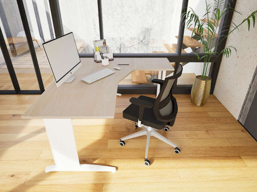 Bureau compact d'angle pratique