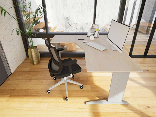 Bureau compact d'angle pratique