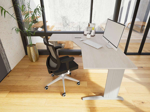 Bureau compact d'angle pratique