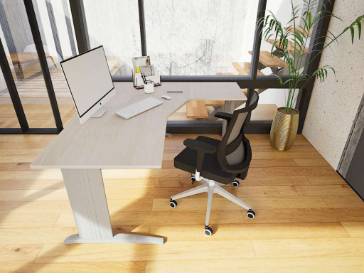 Bureau compact d'angle pratique