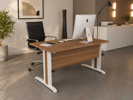 Bureau individuel piètement en L pas cher