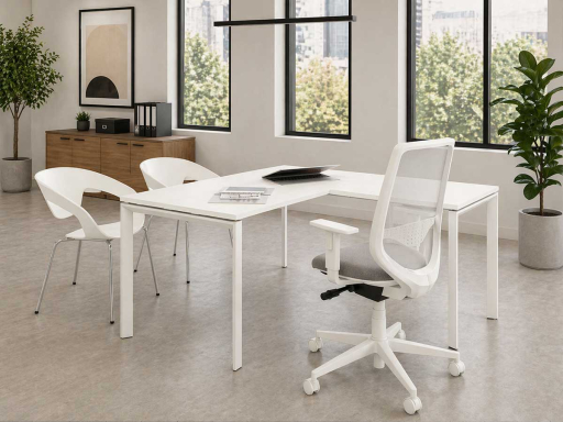 Bureau opératif en angle