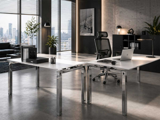 Bureau individuel XS pas cher en verre