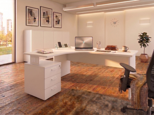 Bureau compact DAILY sur caisson