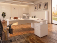 Deskissimo - Bureau compact DAILY sur caisson