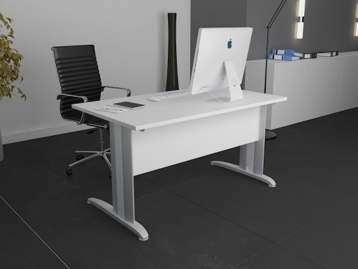 Bureau individuel piètement en L pas cher