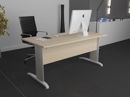 Bureau individuel piètement en L pas cher