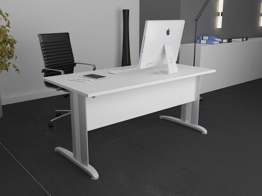 Bureau individuel piètement en L pas cher