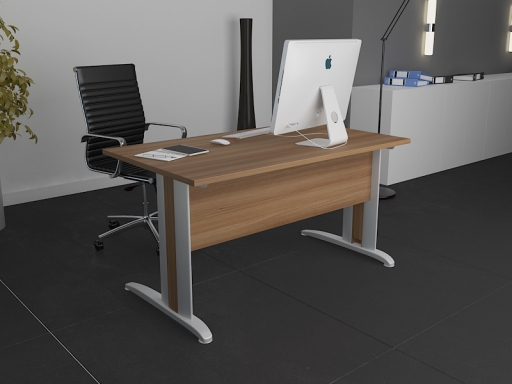 Bureau individuel piètement en L pas cher