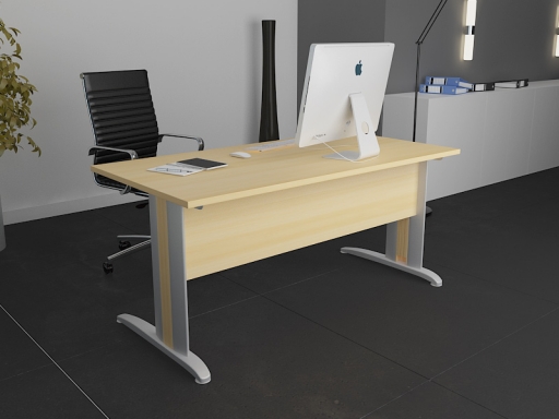 Bureau individuel piètement en L pas cher