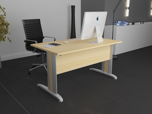 Bureau individuel piètement en L pas cher