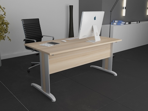 Bureau individuel piètement en L pas cher