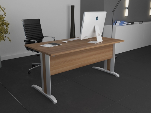 Bureau individuel piètement en L pas cher