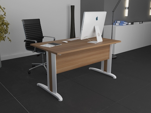 Bureau individuel piètement en L pas cher