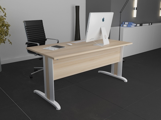 Bureau individuel piètement en L pas cher