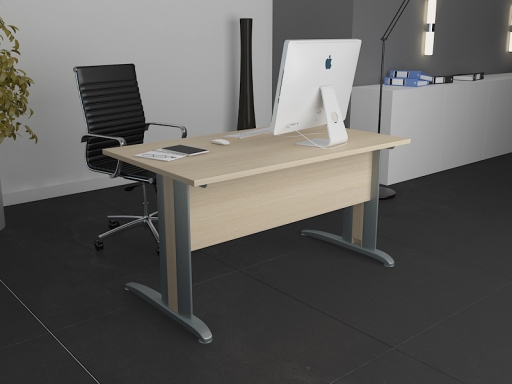 Bureau individuel piètement en L pas cher