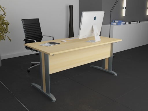 Bureau individuel piètement en L pas cher