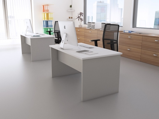 Bureau individuel en bois mélaminé pas cher