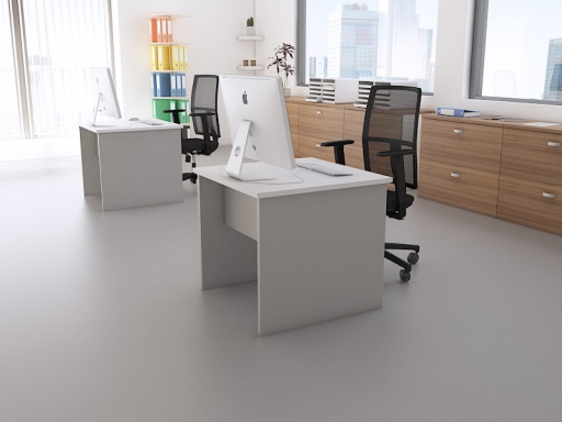 Bureau individuel en bois mélaminé pas cher