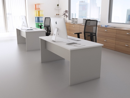 Bureau individuel en bois mélaminé pas cher