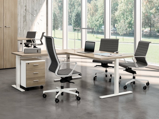 bureau individuel contemporain en angle