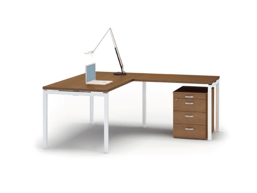 Bureau contemporain avec retour secrétaire pratique