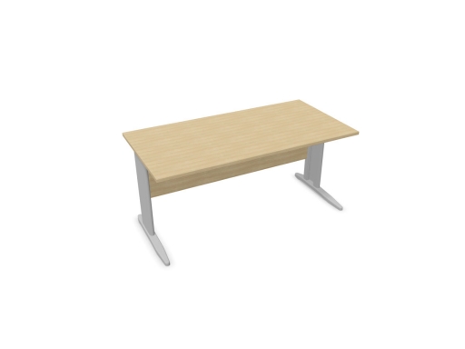 Bureau individuel CLASSIC-A, bureau pied L fabriqué en Italie