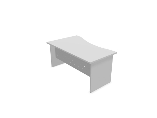 Bureau individuel ADAMS avec forme vague, bureau fabriqué en Italie