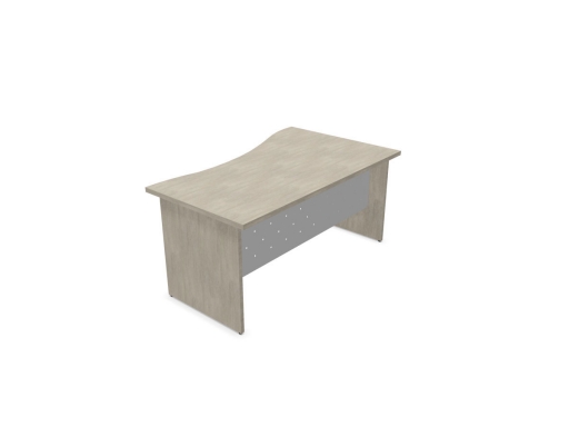 Bureau individuel ADAMS avec forme vague, bureau fabriqué en Italie