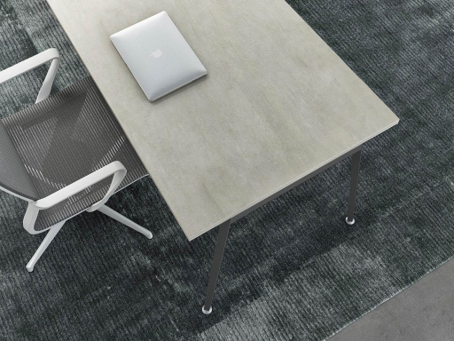 Bureau individuel avec retour et caisson pas cher, fabriqué en Italie