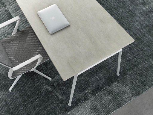 Bureau individuel avec retour et caisson pas cher, fabriqué en Italie