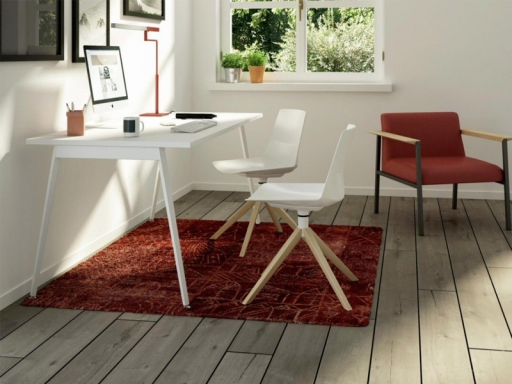 Bureau individuel contemporain pieds trapèzes 60 cm